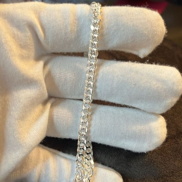 Solid Italian Silver Miami Cuban Bracelet 7.5”, 5MM, 14.2g With Box Lock - Picture 4 of 15